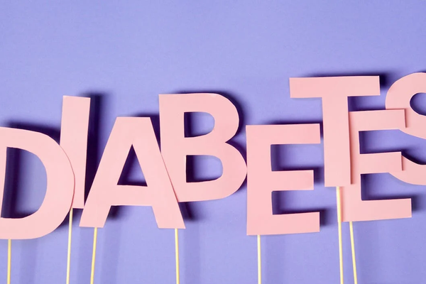 Diabetes in Pink lettering